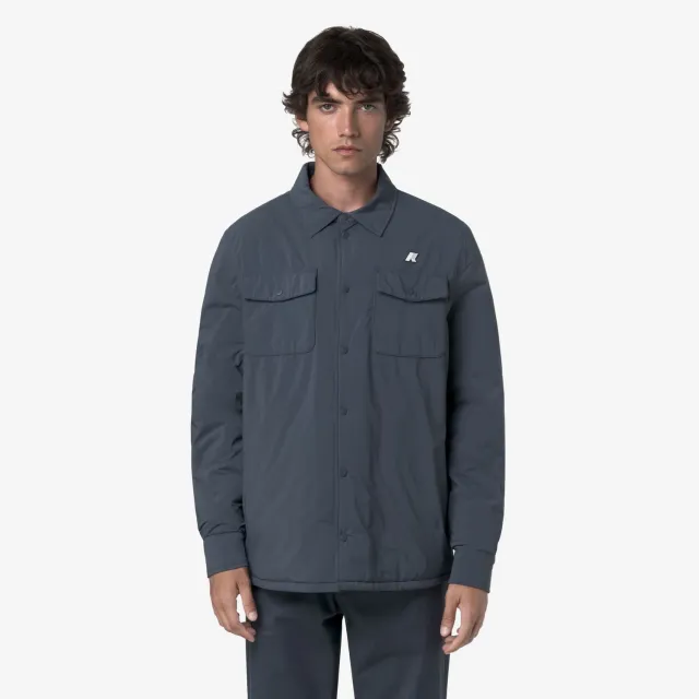 K-Way Umbert Plain Warm palton barbati albastru calduros