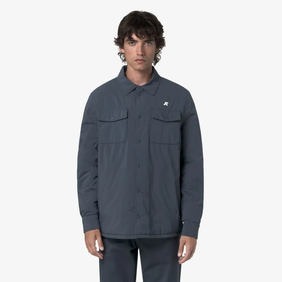 K-Way Umbert Plain Warm palton barbati albastru calduros
