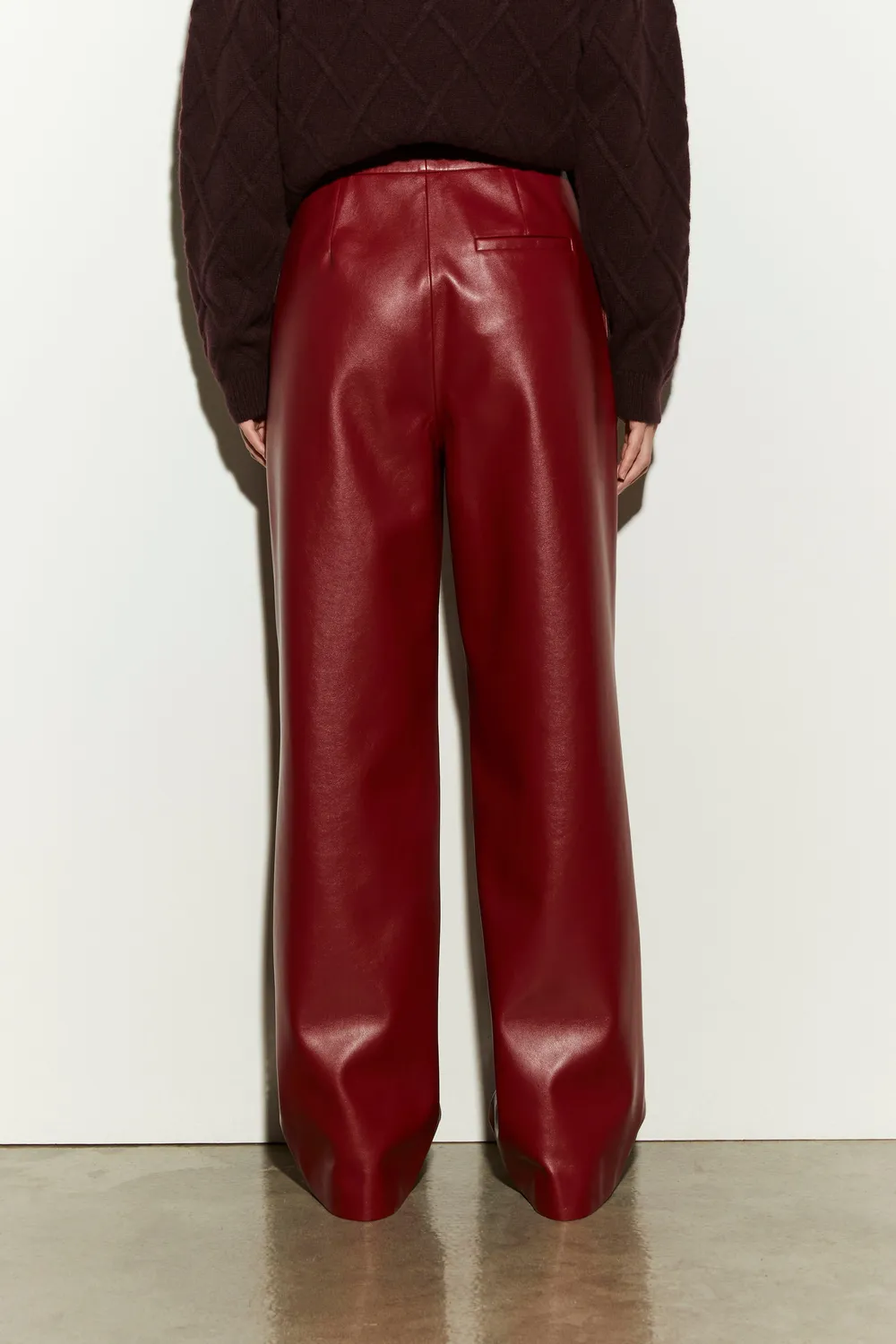 Isabelle Blanche pantaloni piele marsala M