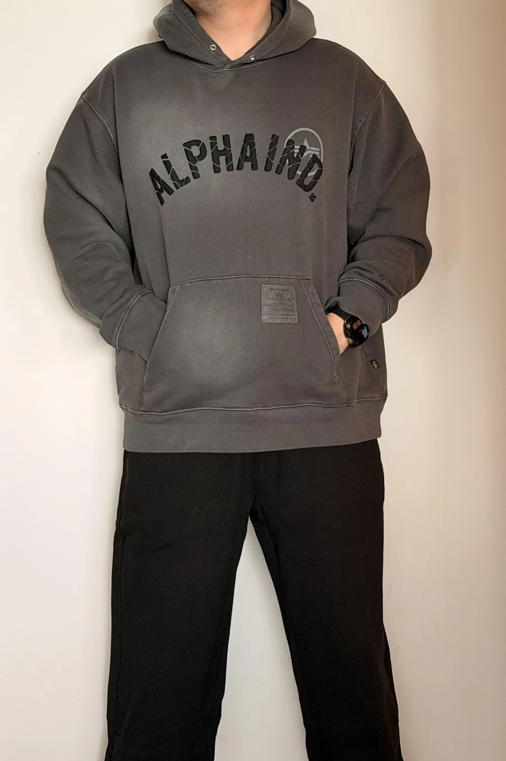 Alpha Industries Unfrm Washed hanorac ruginiu relaxat