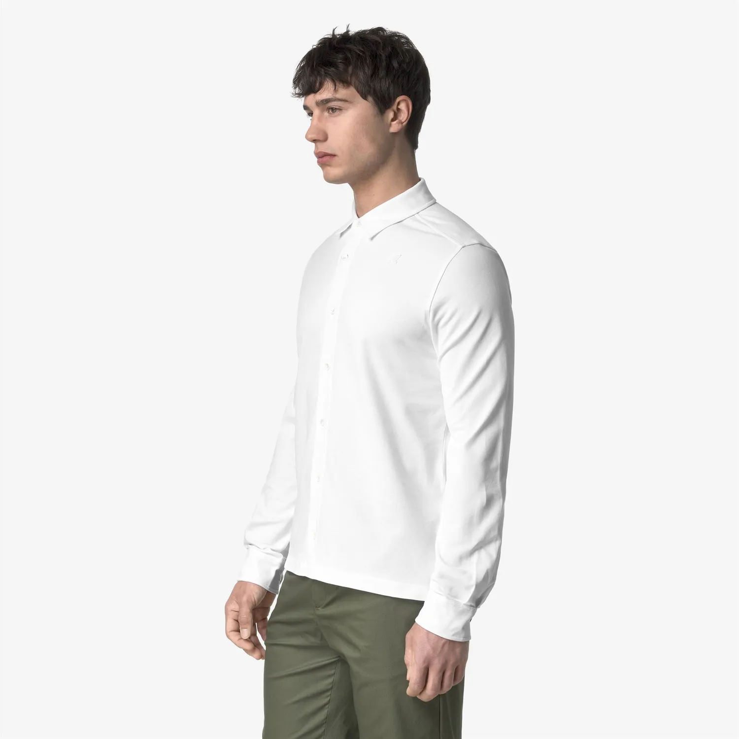 K-Way Timothee K21425W camasa barbati alba pique slim