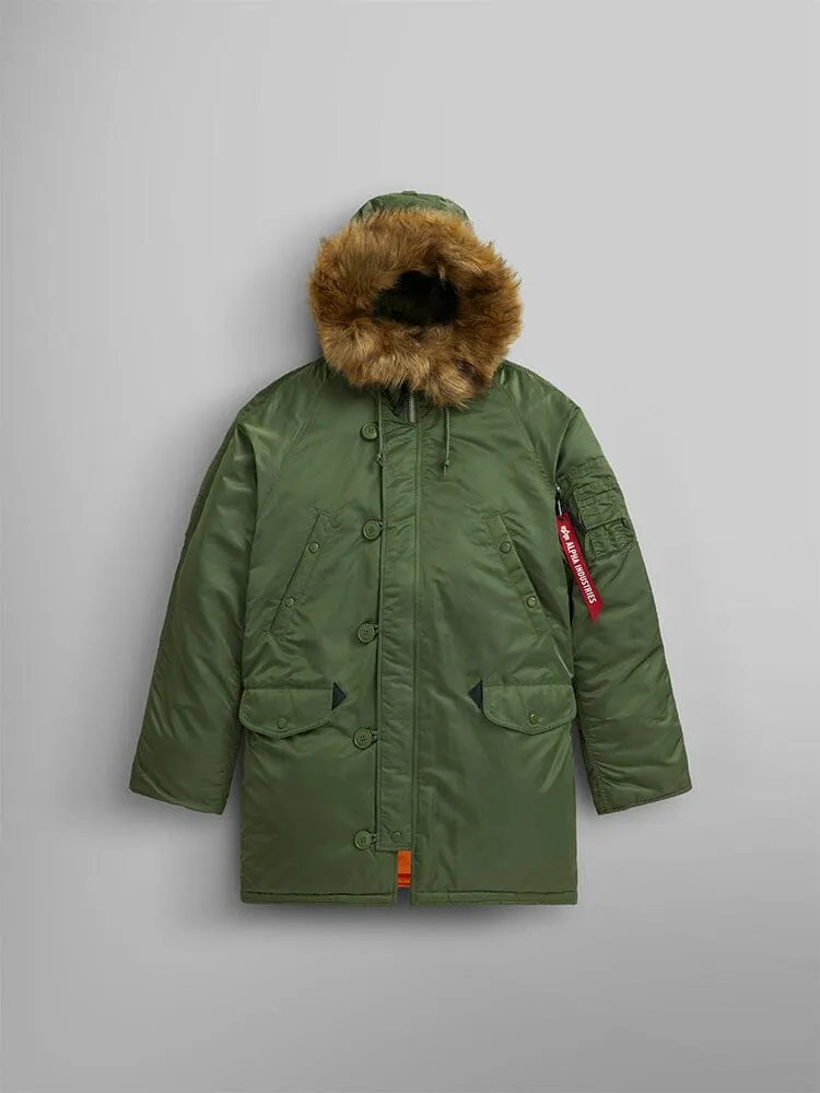 Alpha Industries N-3B Slim Fit Parka palton negru