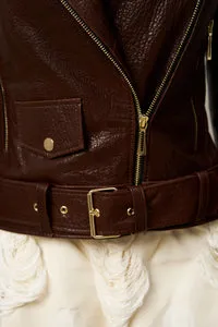 Mareus 624 Amber Cognac geaca piele biker dama