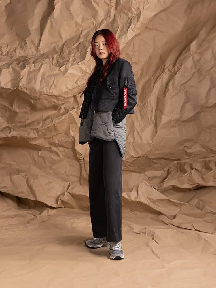 Alpha Industries MA-1 3-in-1 geaca dama matlasata neagra