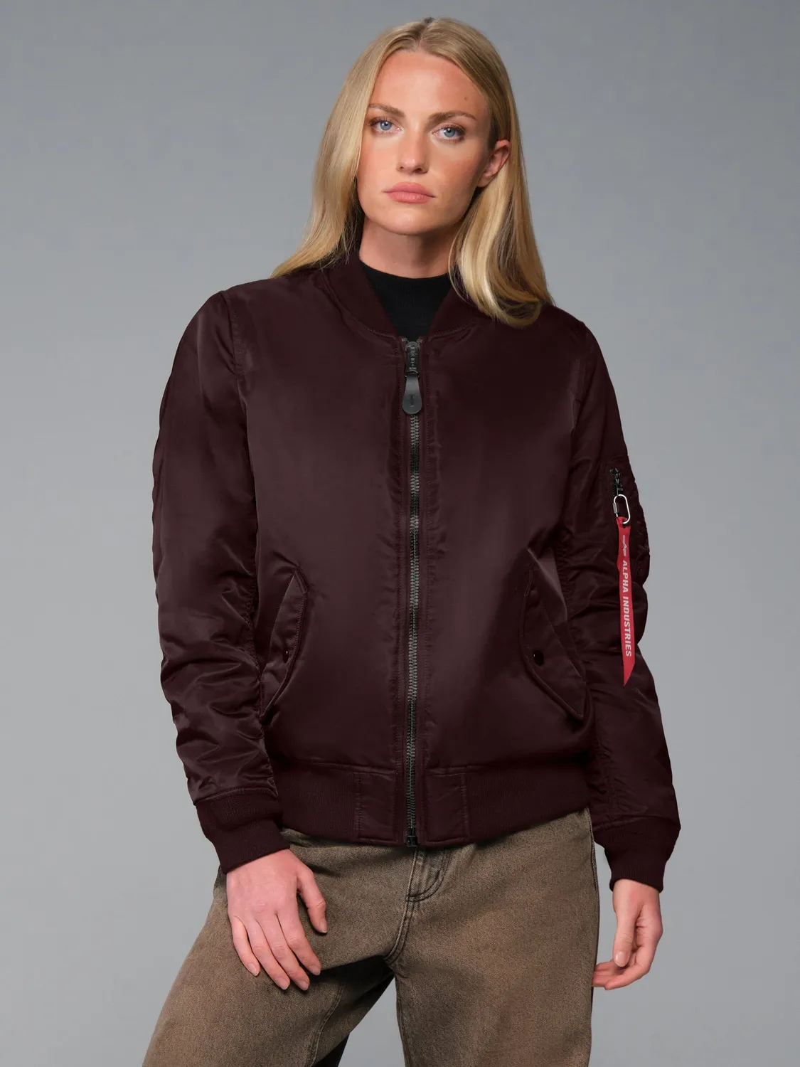 Alpha Industries MA-1 geaca bomber dama neagra reversibila