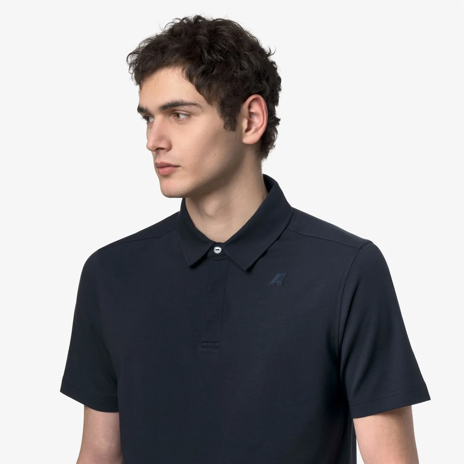 K-Way Viggo polo barbati albastru depth stretch slim