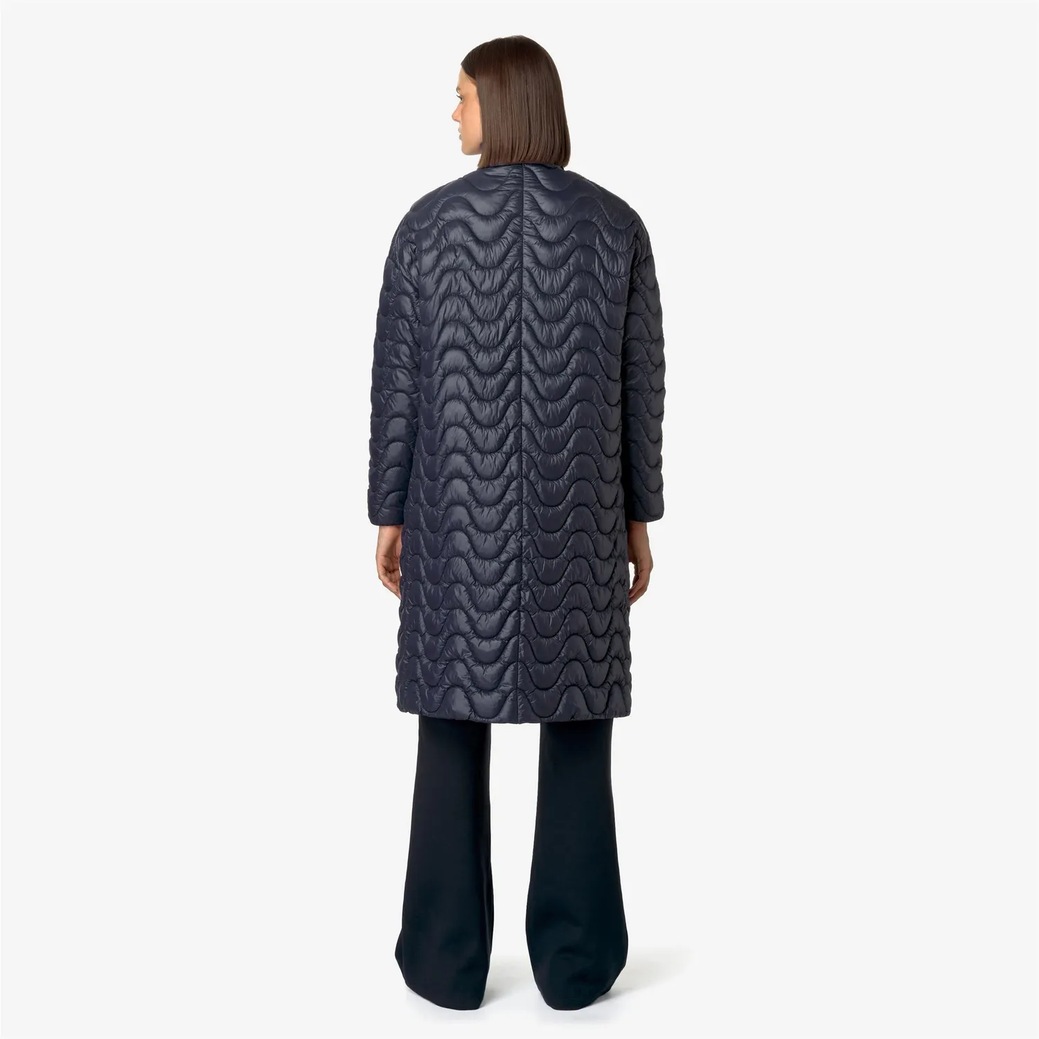K-Way Sonja Quilted Warm palton albastru dama calduros