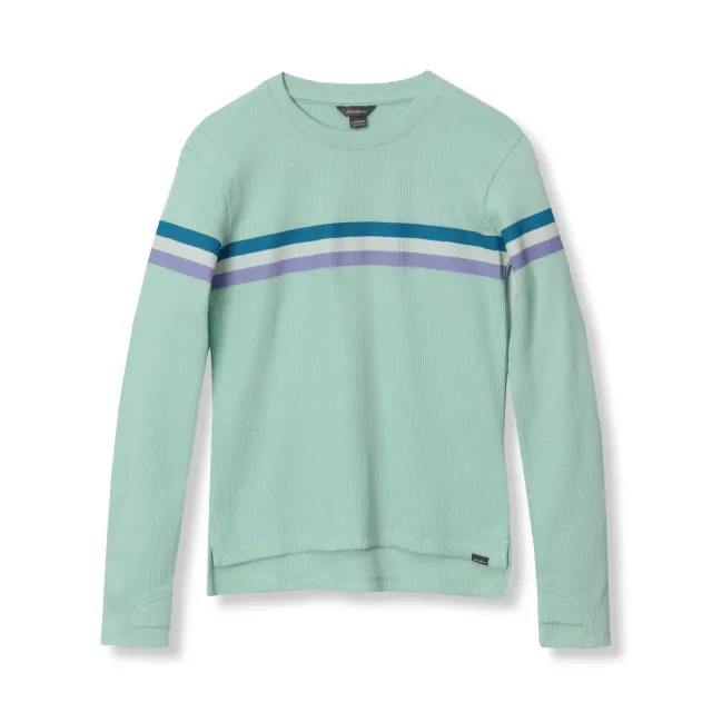 Eddie Bauer Myriad Thermal Stripe tricou fete Aqua Sky dungi termice