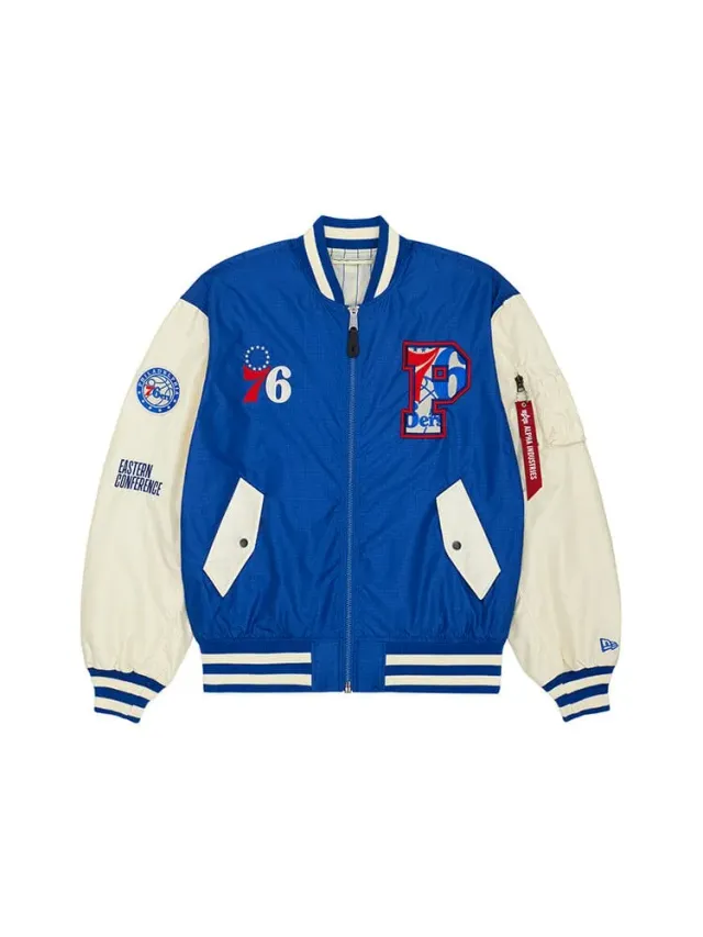 Alpha Industries Philadelphia 76ers L-2B geaca reversibila bleumarin