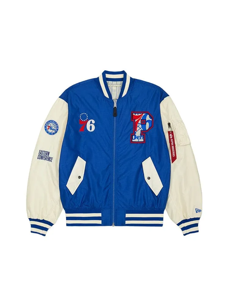 Alpha Industries Philadelphia 76ers L-2B geaca reversibila bleumarin