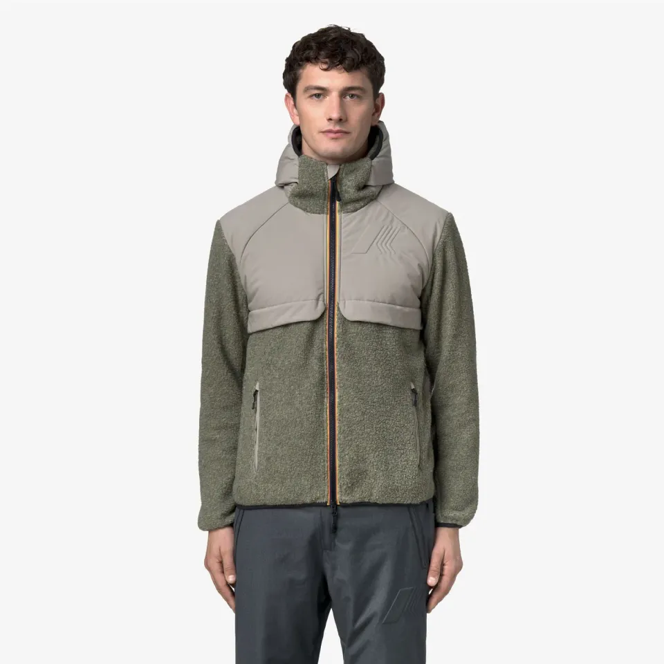 K-Way Bauges Polar fleece Green Oak cu gluga