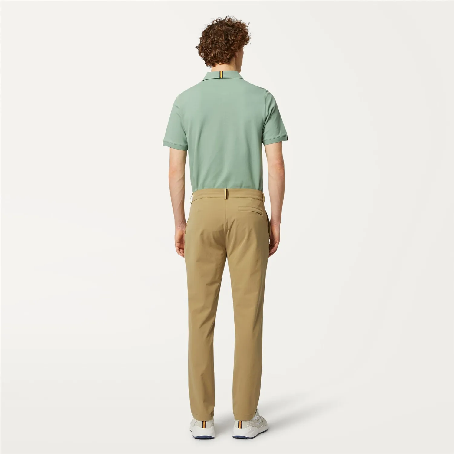 K-Way Gael pantaloni chino barbati bej Khaki stretch