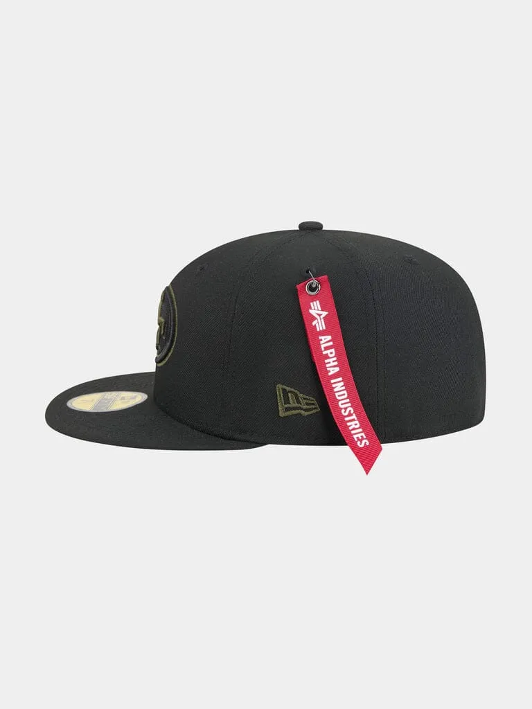 Alpha Industries San Francisco 49ers 59Fifty șapcă neagră fitted