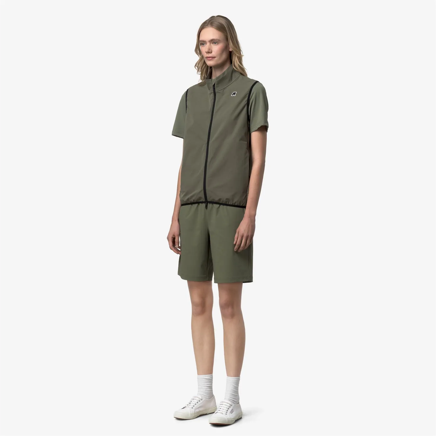 K-Way Flaner Travel vesta unisex verde fleece