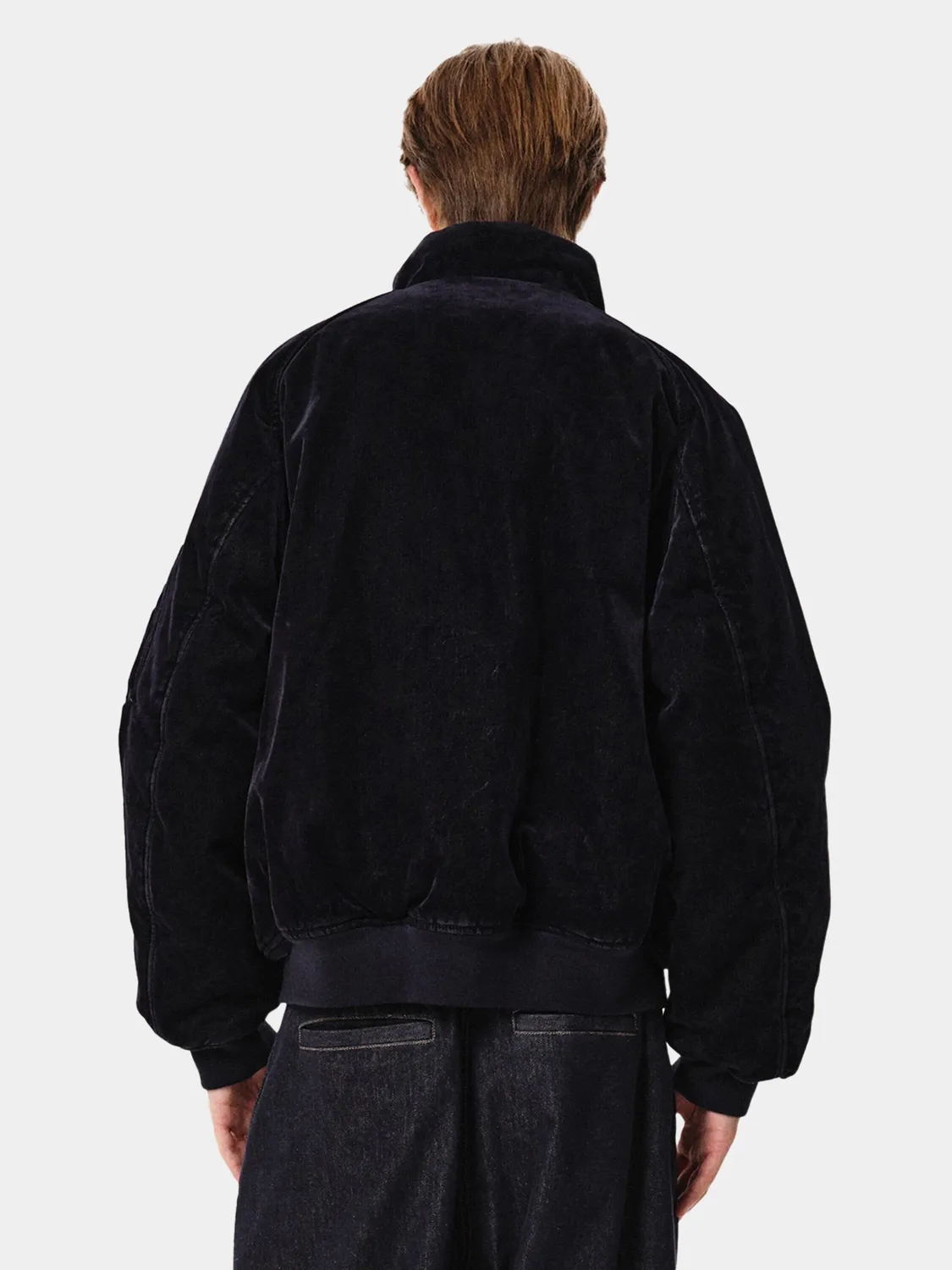 Alpha Industries MA-1 Solid Homme geacă bleumarin catifea