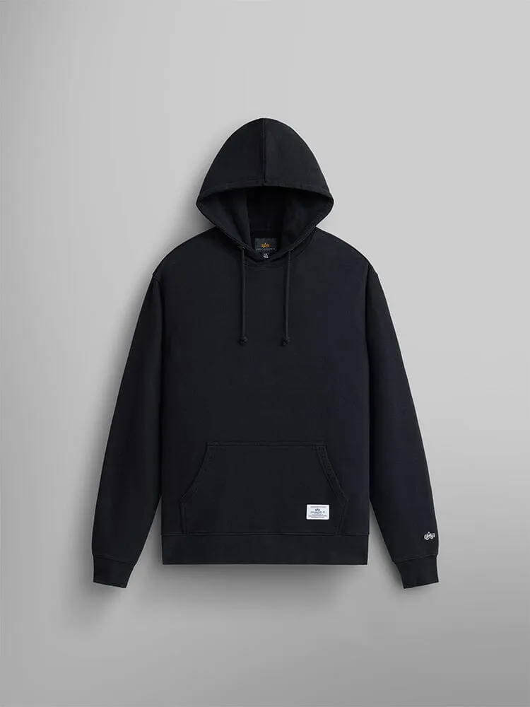 Alpha Industries Essential hanorac negru bumbac cu glugă