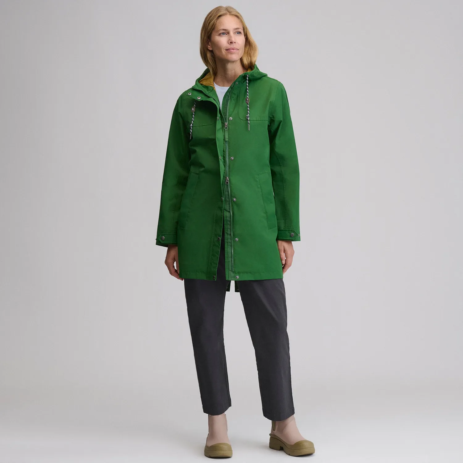 Eddie Bauer Charly Waterproof Hooded Rain Parka palton dama impermeabil lung