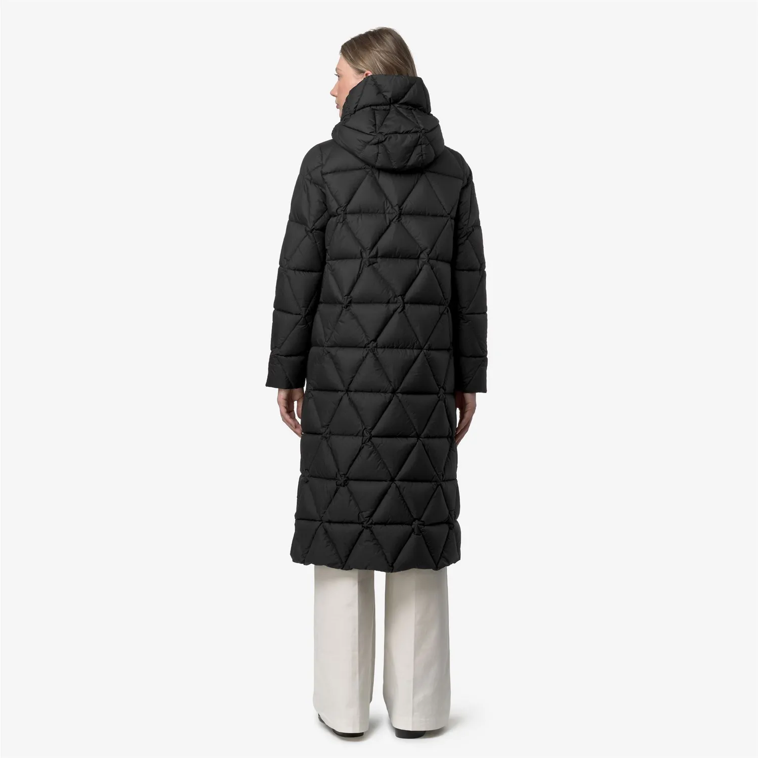 K-Way Ruenne Thermo palton puf lung negru calduros