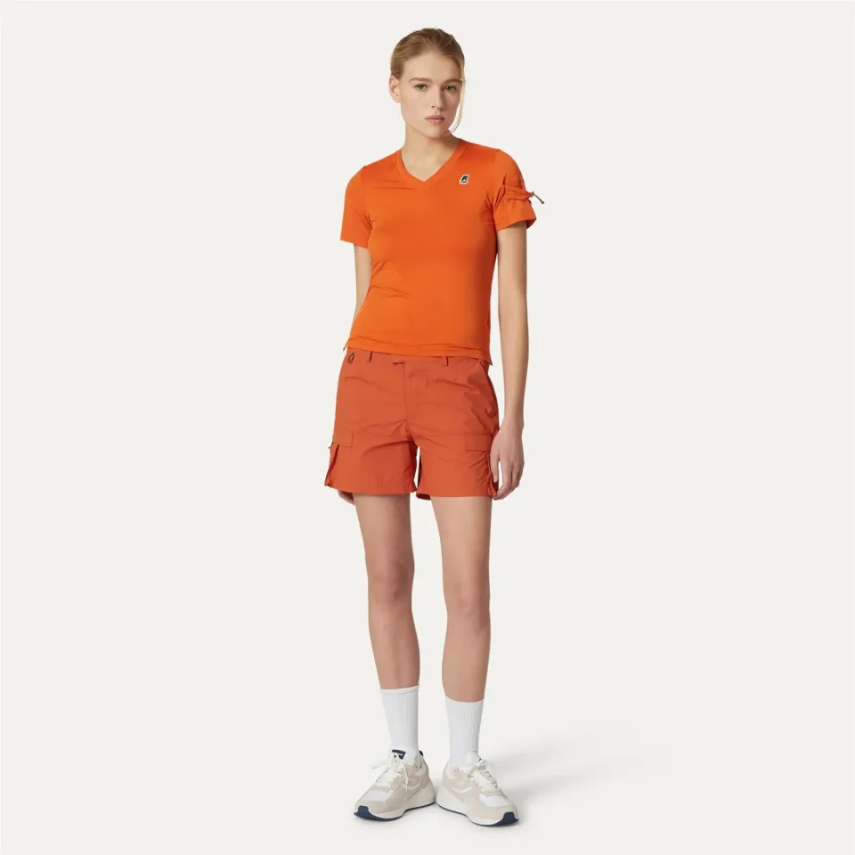 K-Way Argalps pantaloni scurti dama orange copper nailon