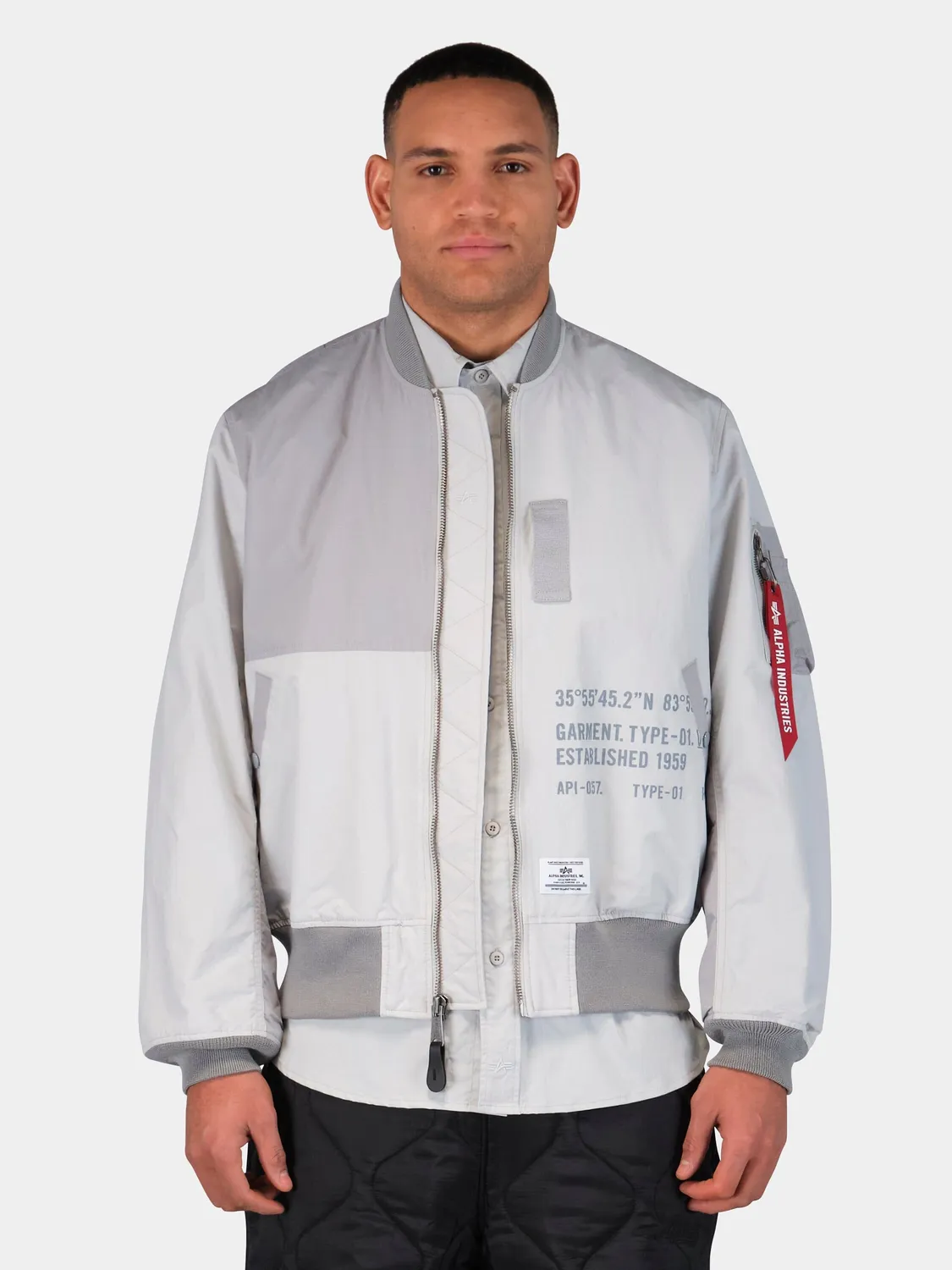 Alpha Industries L-2B Relaxed geaca zbor negru patchwork