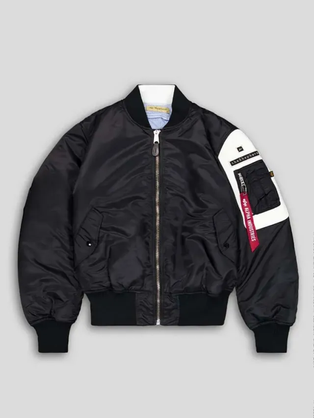 Alpha Industries MA-1 Shepherd geaca bomber negru reversibila