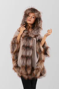 Mareus Brown Frost 80 capa casmir dama cu vulpe