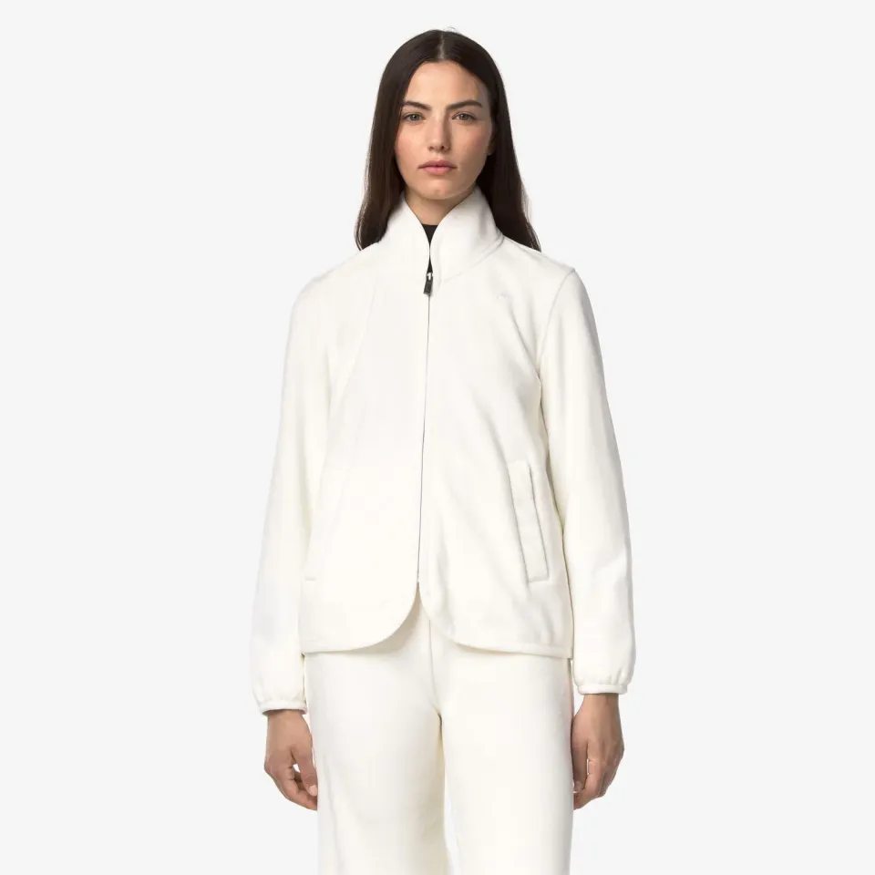 K-Way Tuda Velour Polar hanorac alb fleece calduros