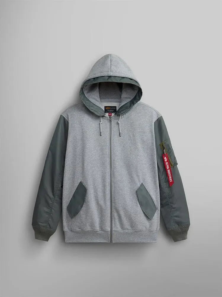 Alpha Industries MA-1 Hoodie hanorac gri inchis