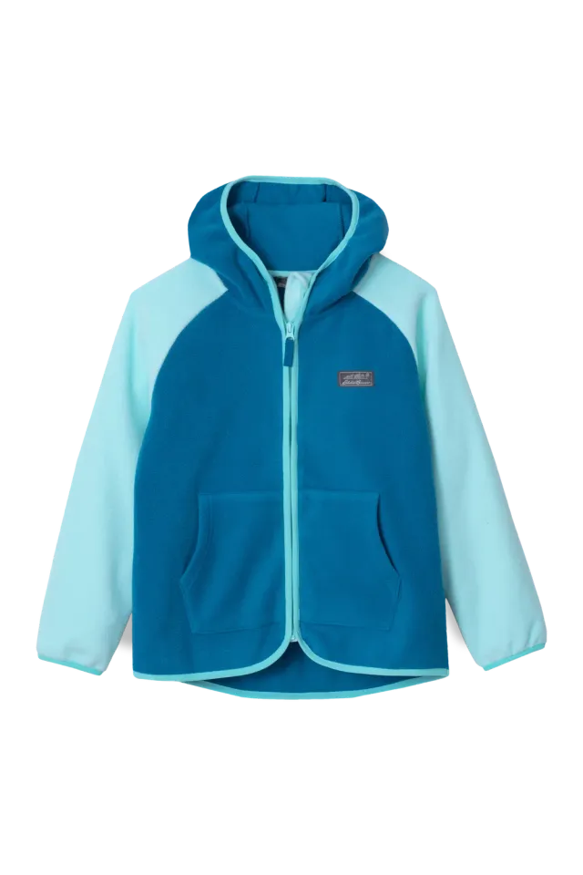 Eddie Bauer Quest geaca fleece fete Aqua cu gluga plusata