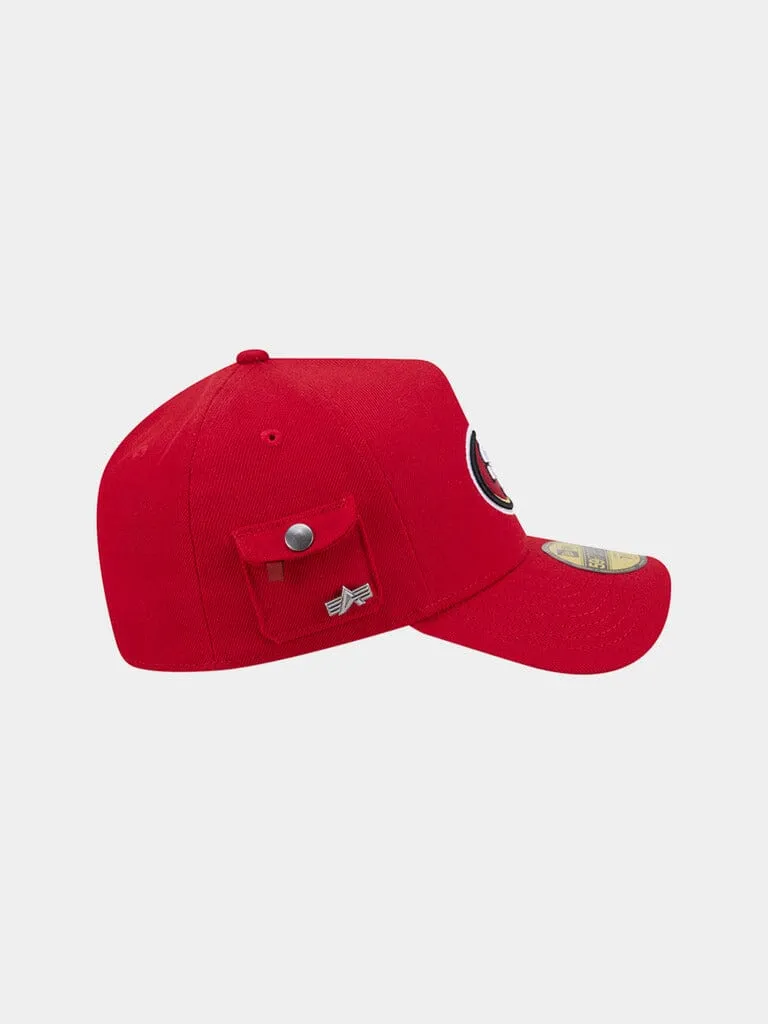 Alpha Industries 49ers 59Forty șapcă roșie A-Frame