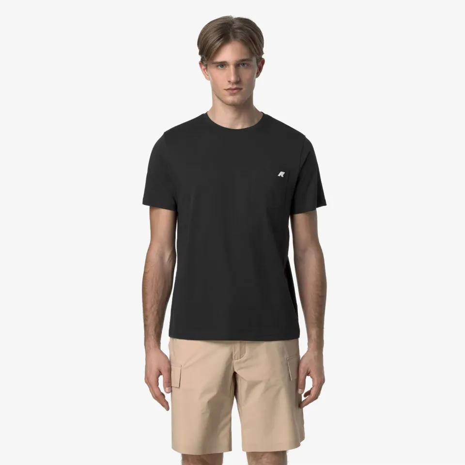 K-Way Sigur Jersey Slim tricou bumbac negru slim