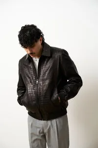 Mareus Obsidian 117 geaca piele intoarsa negru barbati