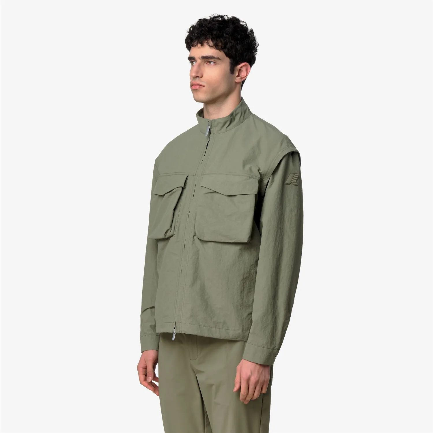 K-Way Orian Cotton Blend geacă verde lichen