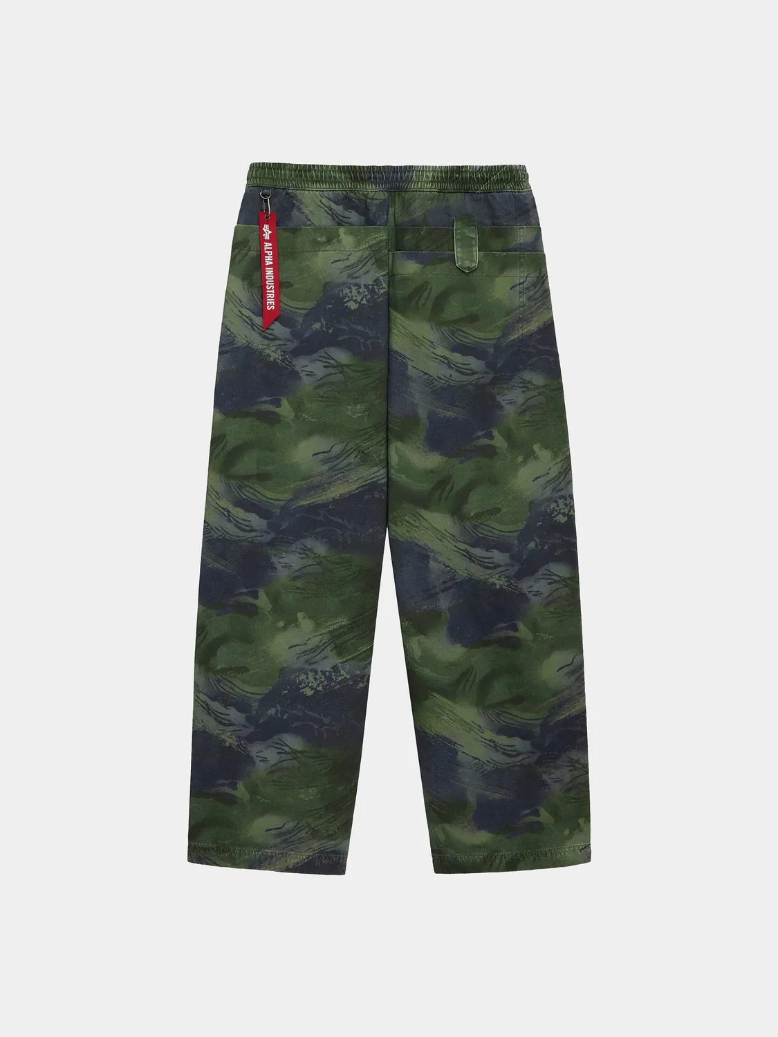 Alpha Industries Oversized Washed pantalon camo masliniu