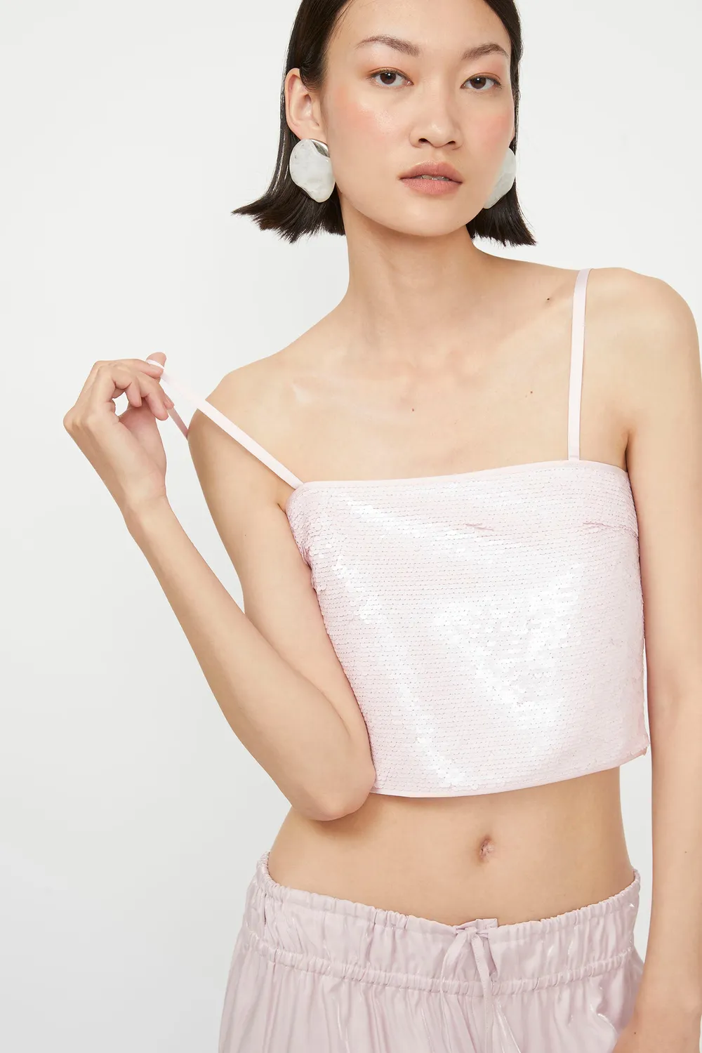 Isabelle Blanche top paiete roz arctic elegant
