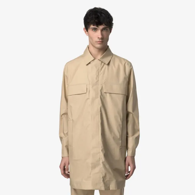 K-Way Poir 3L Poplin palton barbati bej bumbac