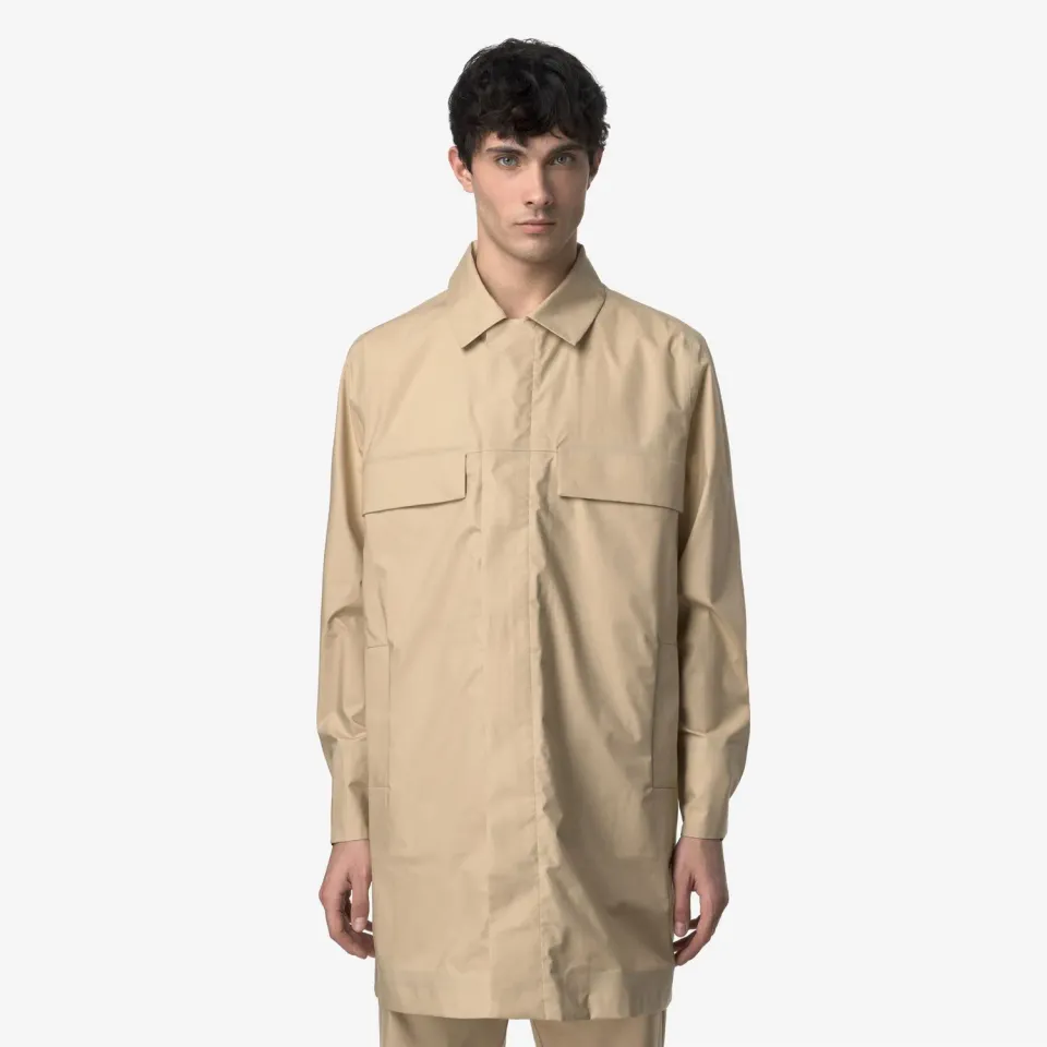 K-Way Poir 3L Poplin palton barbati bej bumbac