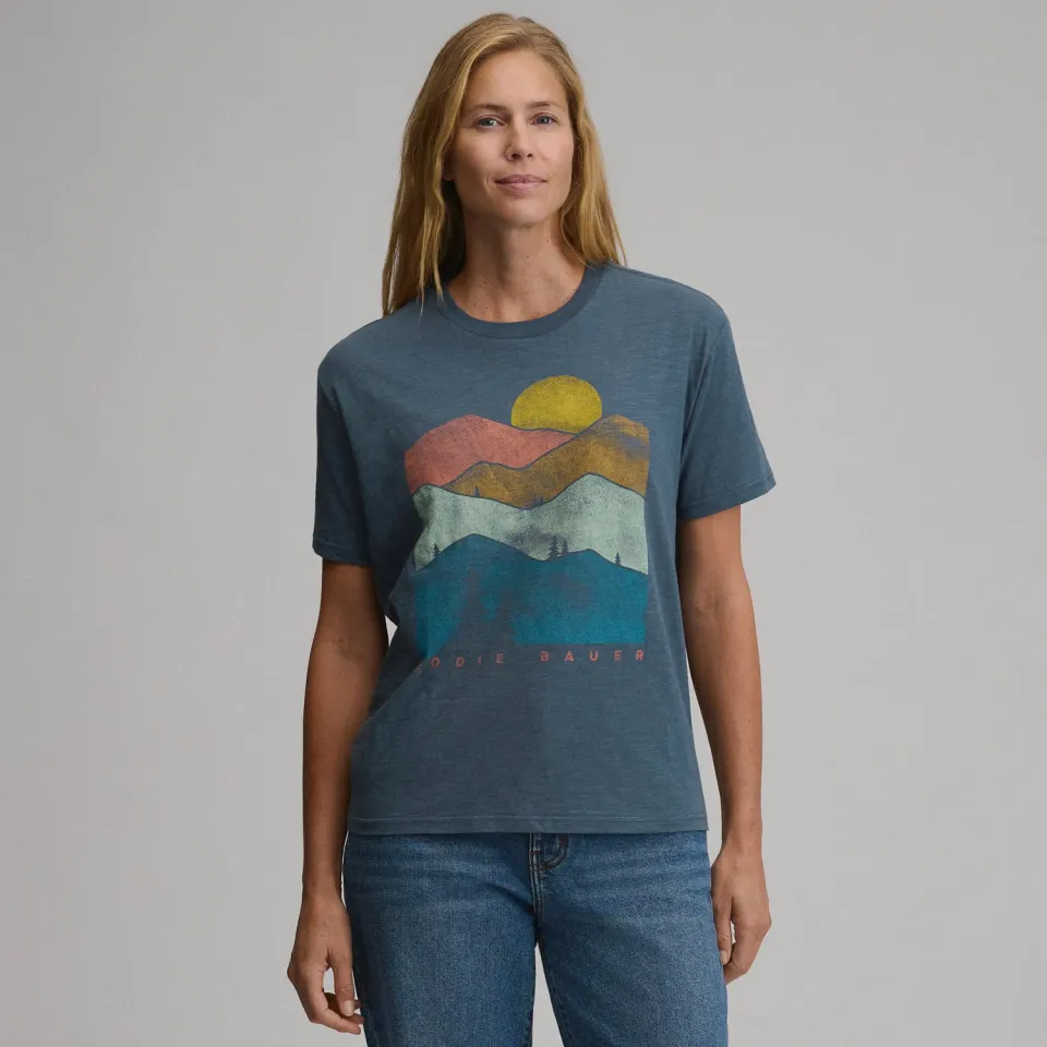 Eddie Bauer Boyfriend tricou dama Rain bumbac