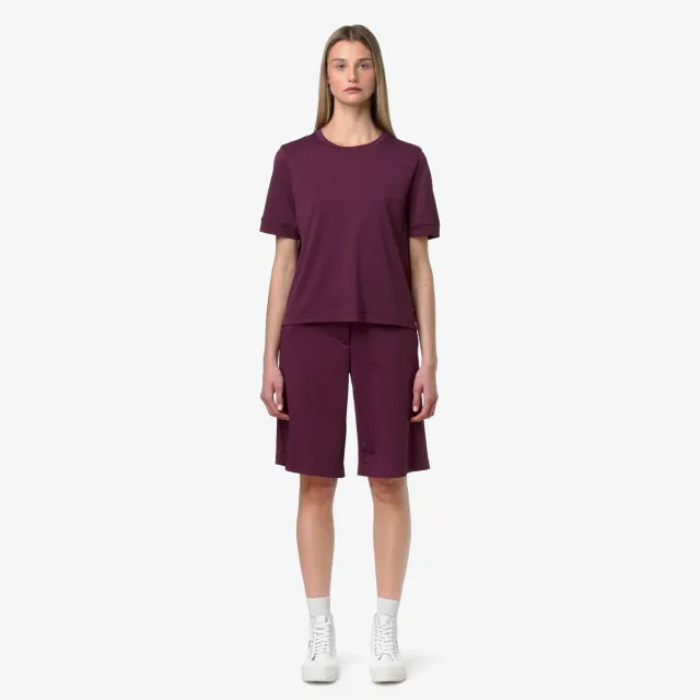 K-Way Gabillou tricou dama violet mauve wine bumbac-matase