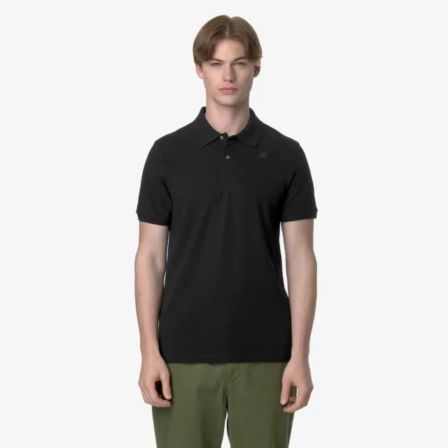 K-Way Amedee Pique Slim polo negru din bumbac