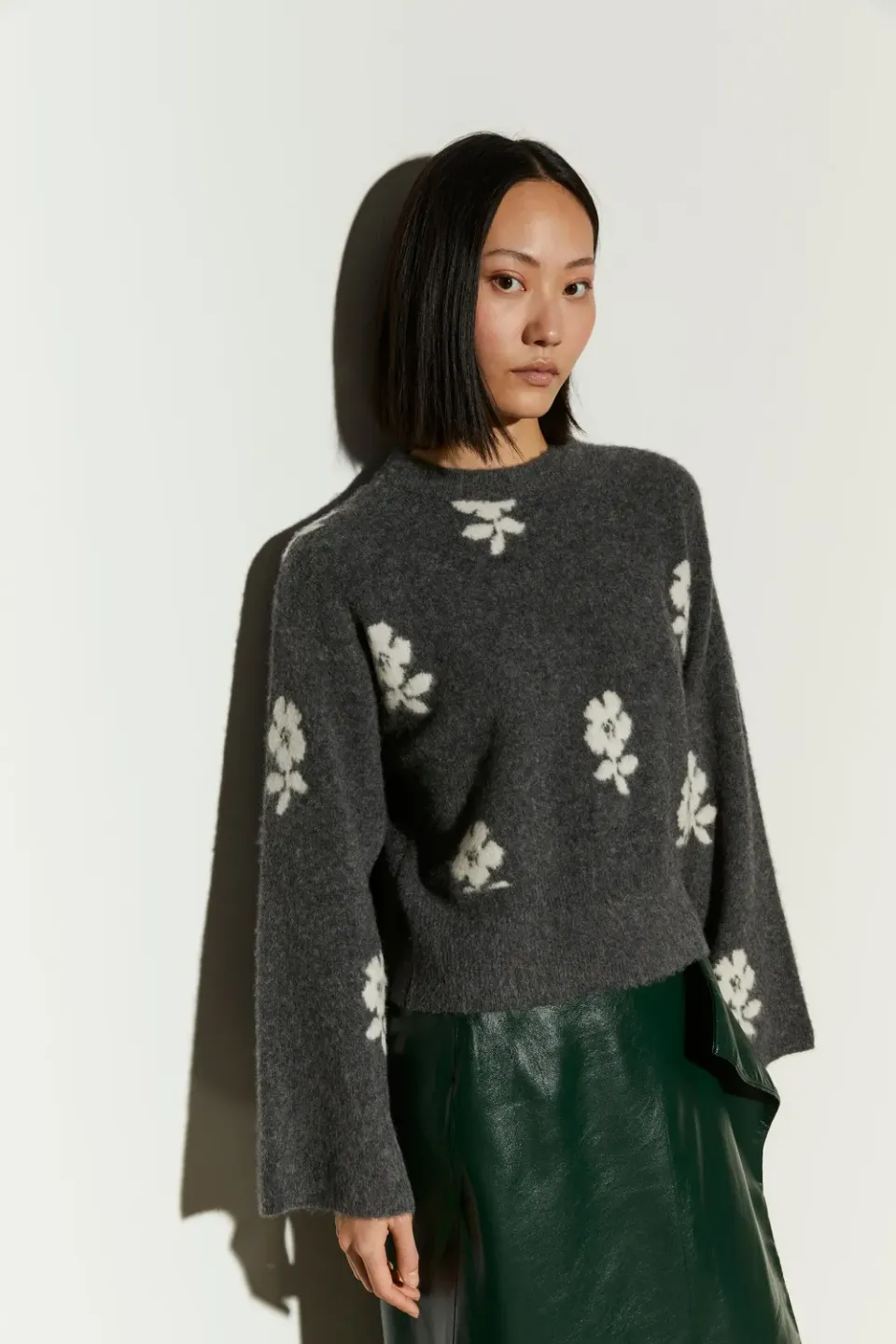 Isabelle Blanche Sweater pulover antracit M lana yak