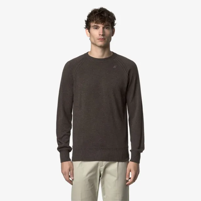 K-Way Sebas Wool Cashmere pulover maro lana calduros