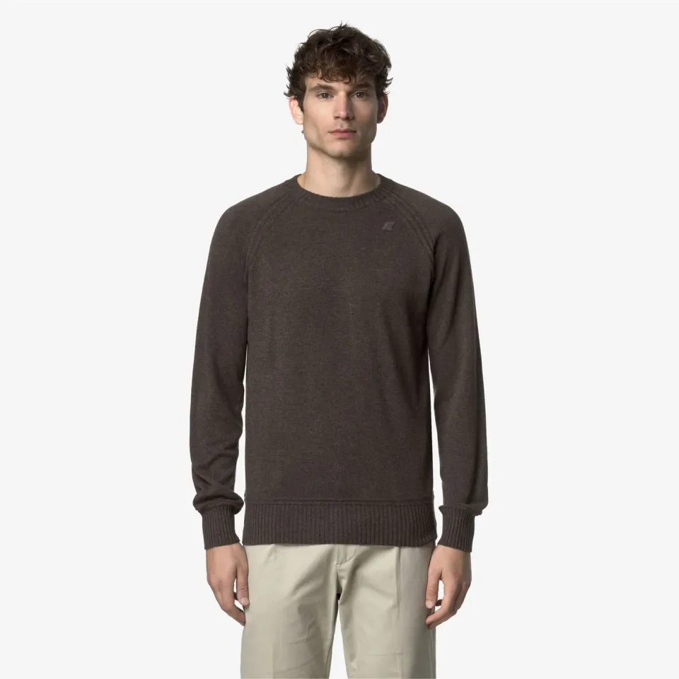 K-Way Sebas Wool Cashmere pulover maro lana calduros