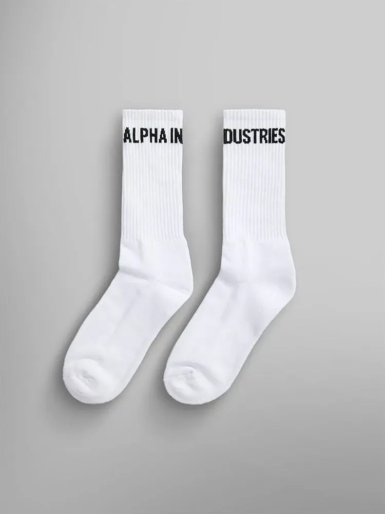 Alpha Industries Logo șosete albe bumbac