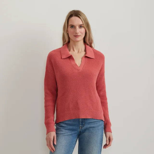 Eddie Bauer Johnny Collar pulover damă oatmeal