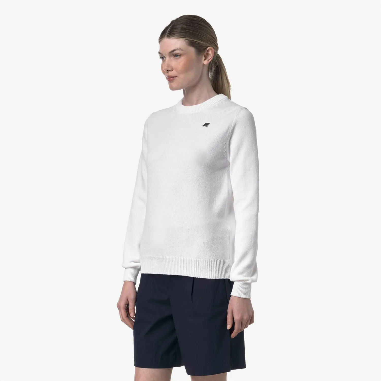K-Way Abbis Mix Cotton Golf pulover alb dama