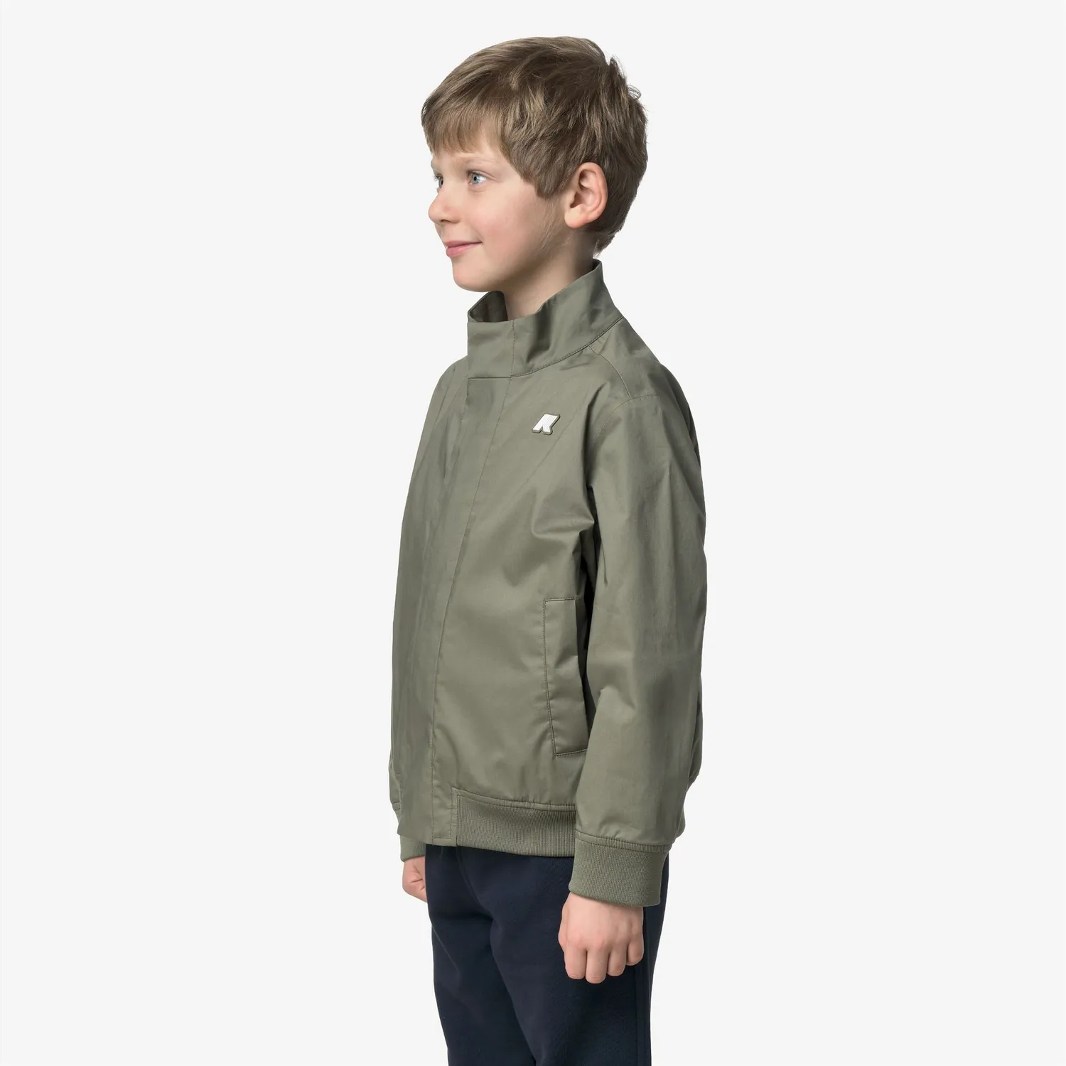K-Way Arsene Cotton 3Layers geaca baieti verde lichen impermeabila