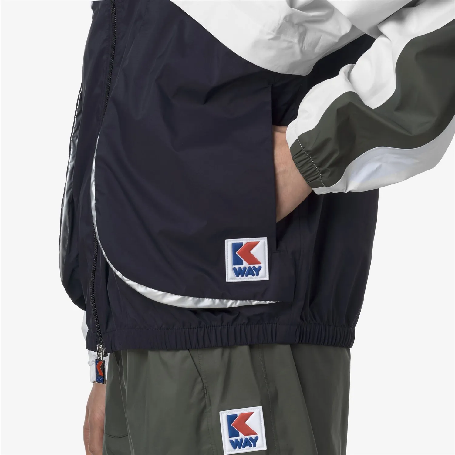 K-Way 7002 Full Zip geaca unisex Blue White Green