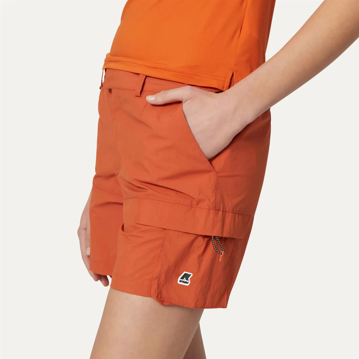 K-Way Argalps pantaloni scurti dama orange copper nailon
