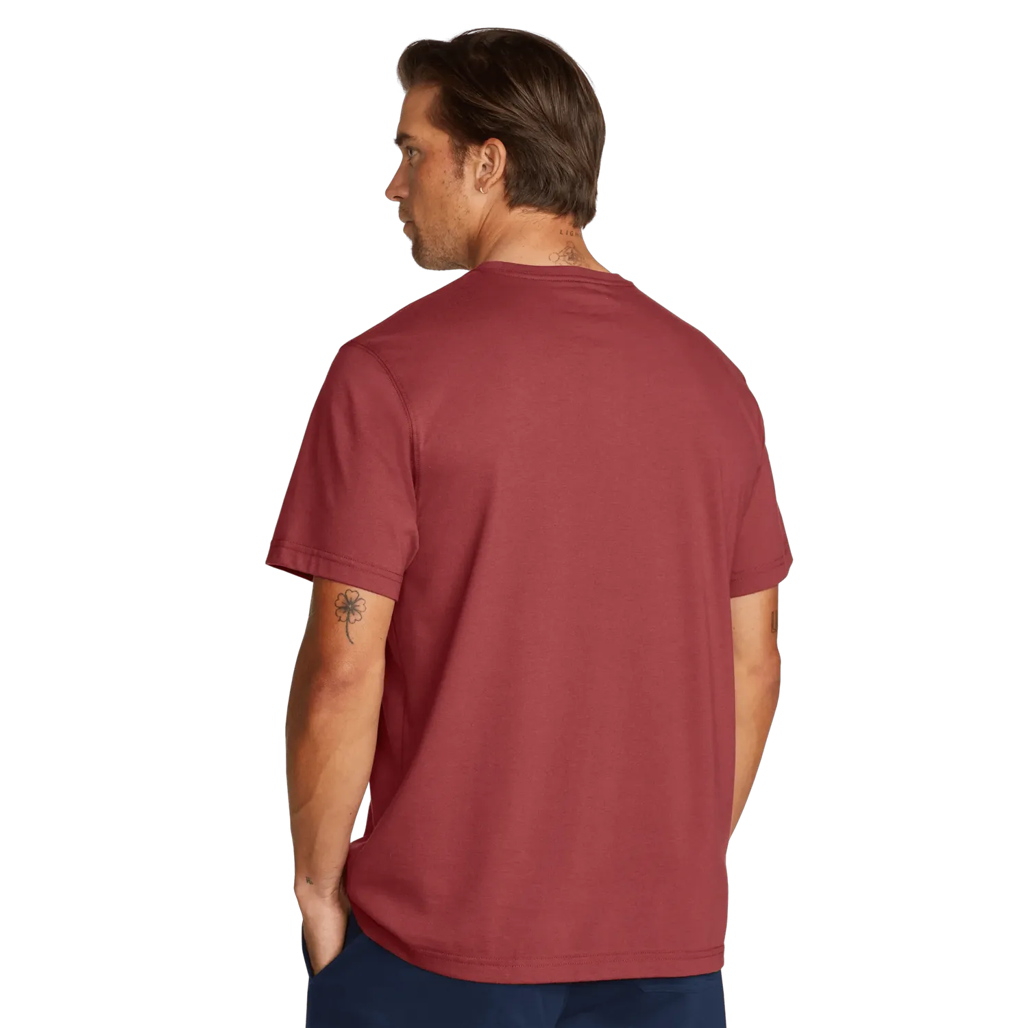 Eddie Bauer Goose Flag tricou grafic Dk Ruby bumbac